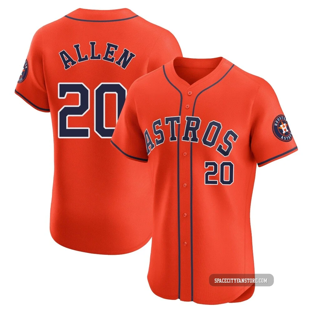Men's Nick Allen Houston Astros ＃20 Orange Elite - Alternate Vapor Premier Jersey