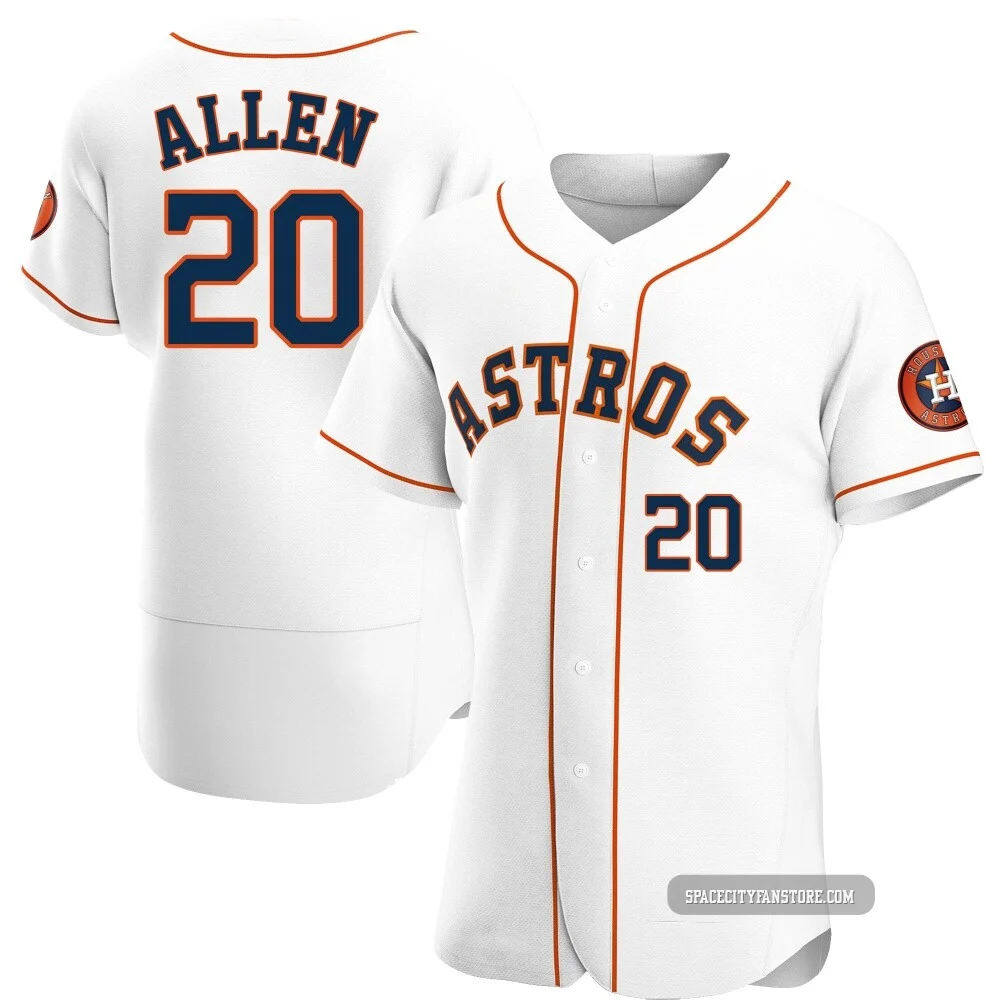 Men's Nick Allen Houston Astros ＃20 White Authentic - Home Jersey