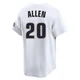 Men's Nick Allen Houston Astros ＃20 White Limited - Throwback Cooperstown Collection Jersey