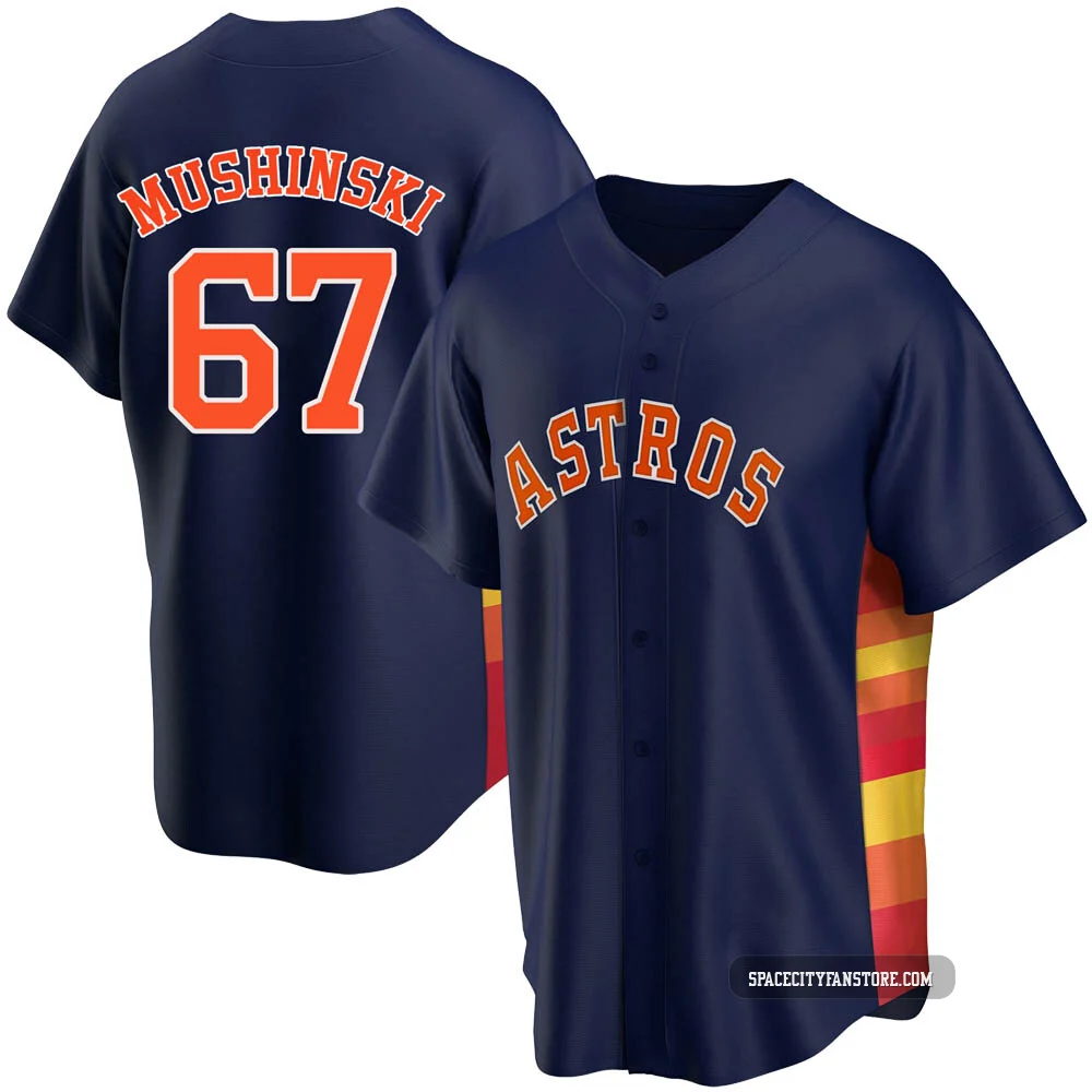 Men's Parker Mushinski Houston Astros ＃67 Navy Replica - Alternate Jersey