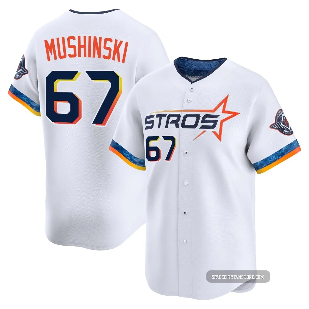 Men's Parker Mushinski Houston Astros ＃67 White Limited - 2025 City Connect Jersey