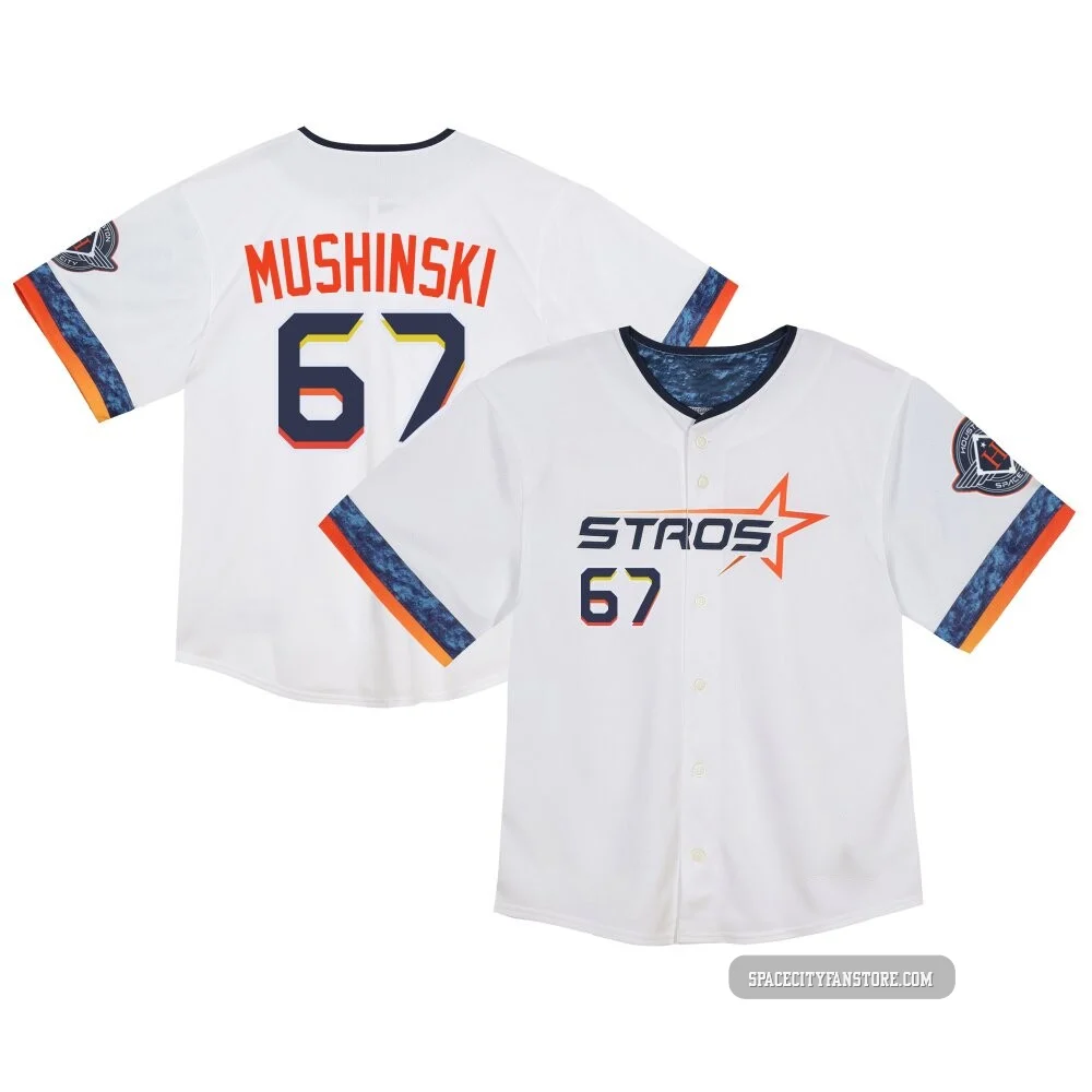 Men's Parker Mushinski Houston Astros ＃67 White Limited - Toddler 2025 City Connect Jersey