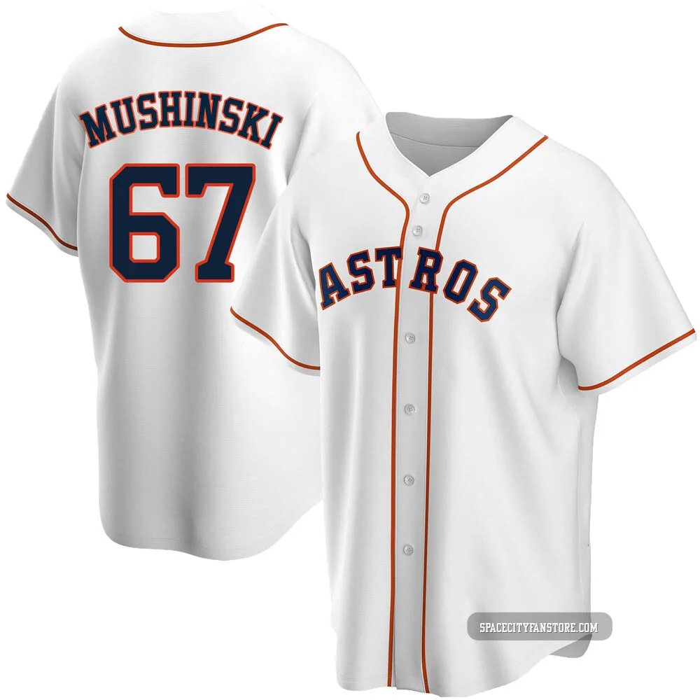 Men's Parker Mushinski Houston Astros ＃67 White Replica - Home Jersey