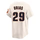 Men's Ramon Urias Houston Astros ＃29 Cream Limited - Throwback Cooperstown Collection Jersey