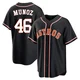 Men's Roddery Munoz Houston Astros ＃46 Black Replica - Fashion Out Jersey