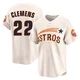Men's Roger Clemens Houston Astros ＃22 Cream Limited - Throwback Cooperstown Collection Jersey