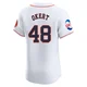 Men's Steven Okert Houston Astros ＃48 White Elite - Home Patch Jersey