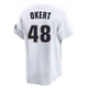 Men's Steven Okert Houston Astros ＃48 White Limited - Throwback Cooperstown Collection Jersey