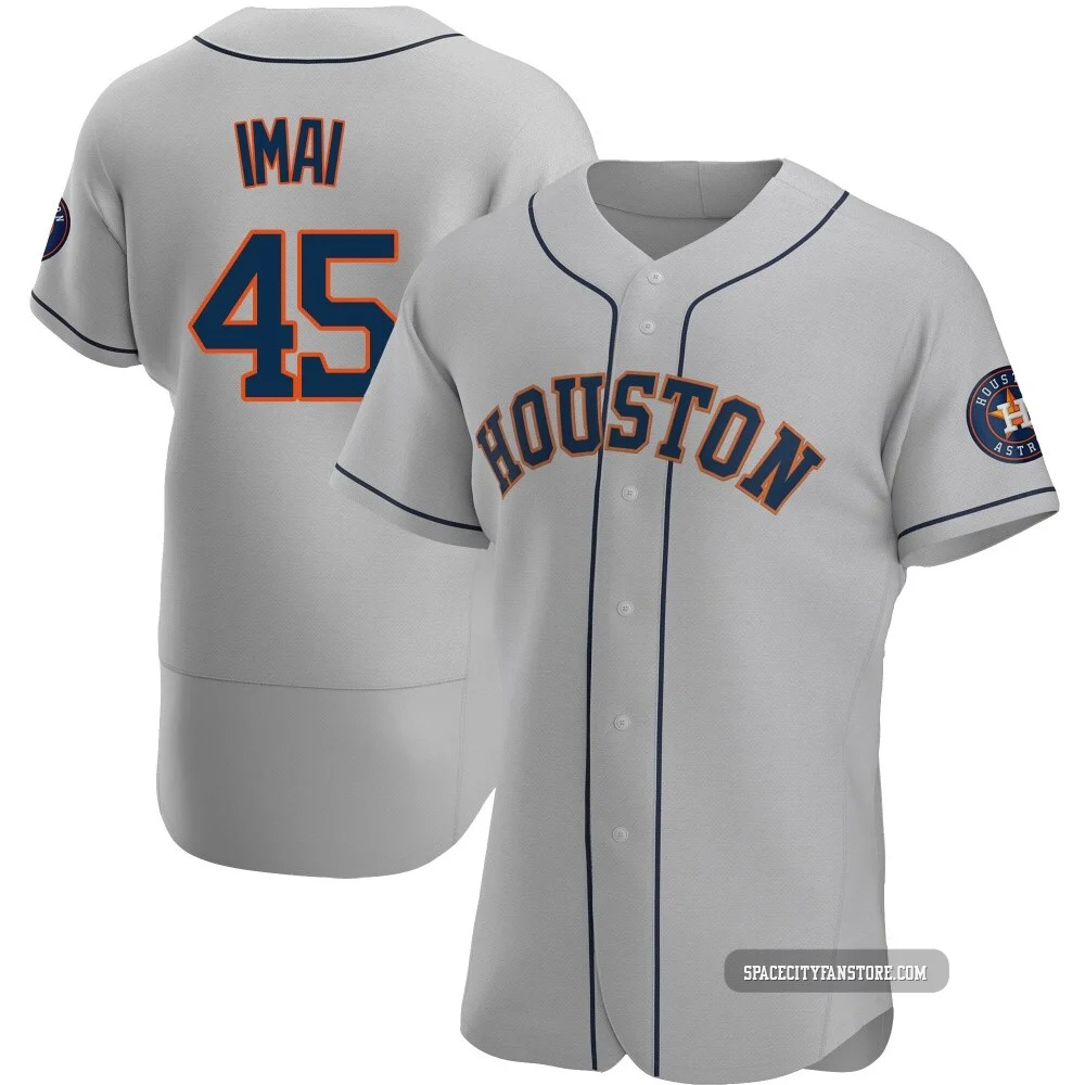 Men's Tatsuya Imai Houston Astros ＃45 Gray Authentic - Road Jersey