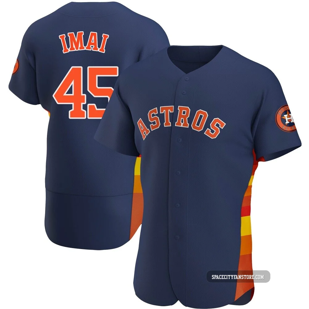 Men's Tatsuya Imai Houston Astros ＃45 Navy Authentic - Alternate Jersey