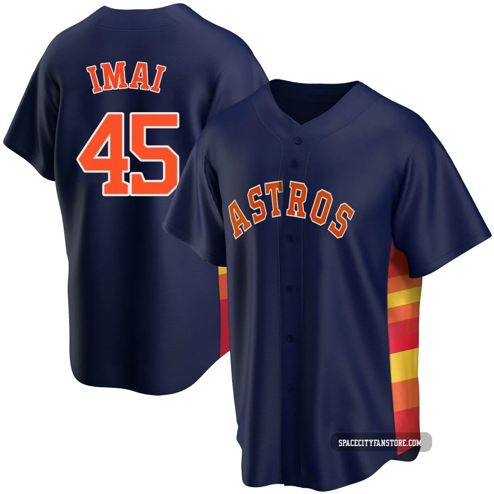Men's Tatsuya Imai Houston Astros ＃45 Navy Replica - Alternate Jersey