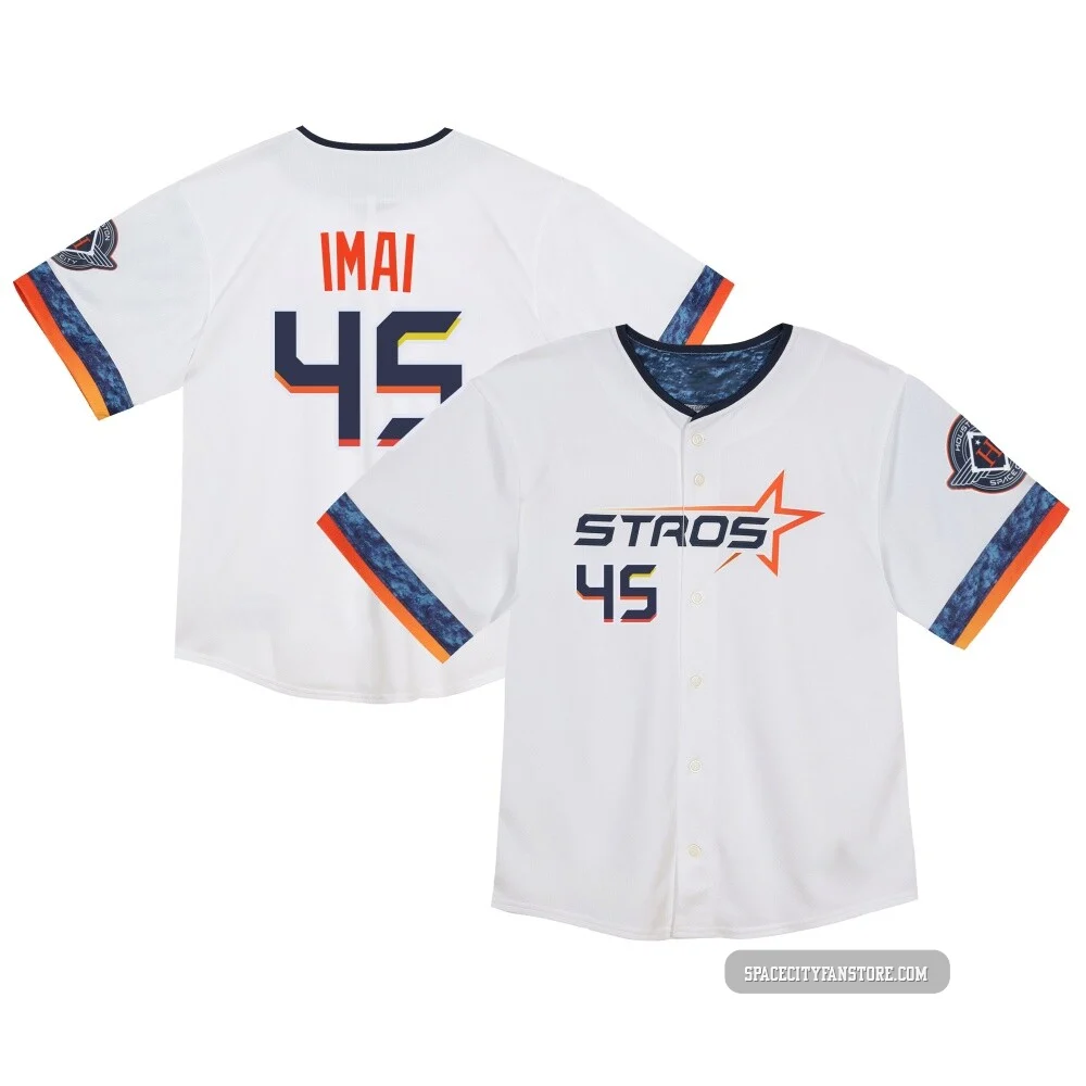 Men's Tatsuya Imai Houston Astros ＃45 White Limited - Toddler 2025 City Connect Jersey