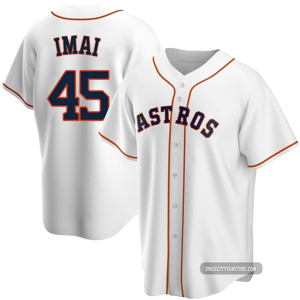 Men's Tatsuya Imai Houston Astros ＃45 White Replica - Home Jersey