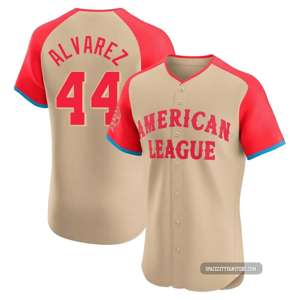 Men's Yordan Alvarez Houston Astros ＃44 Cream Elite - American League 2024 All-Star Game Jersey