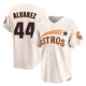 Men's Yordan Alvarez Houston Astros ＃44 Cream Limited - Throwback Cooperstown Collection Jersey