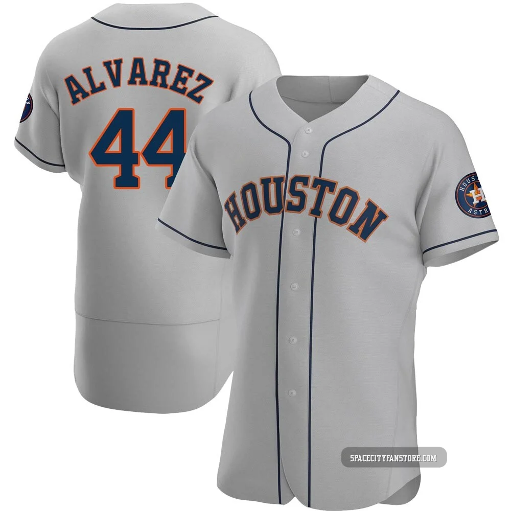 Men's Yordan Alvarez Houston Astros ＃44 Gray Authentic - Road Jersey