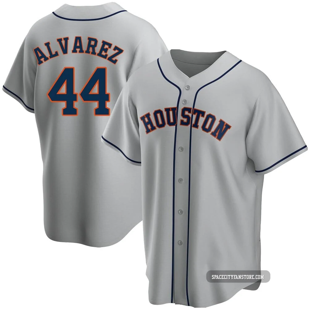 Men's Yordan Alvarez Houston Astros ＃44 Gray Replica - Road Jersey