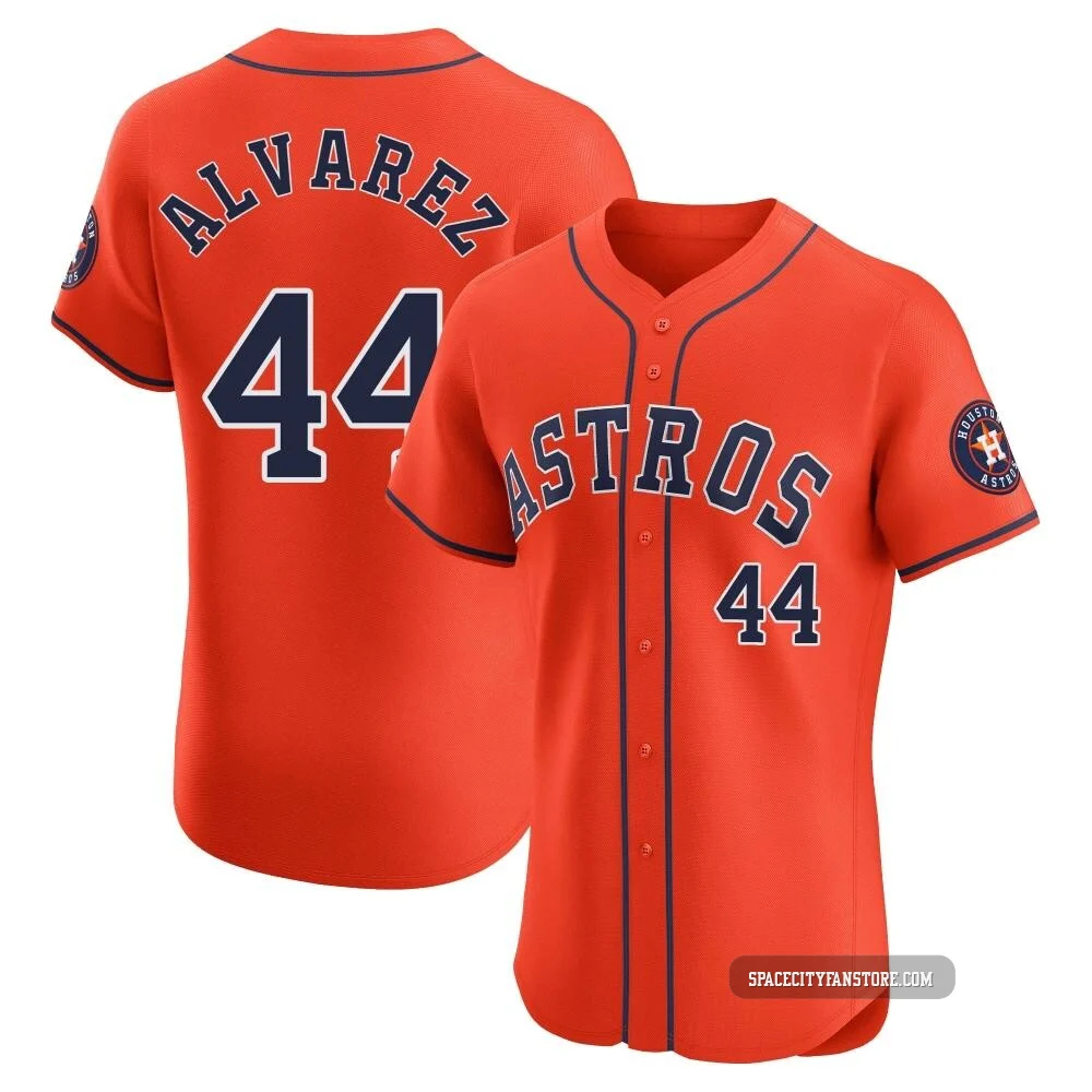 Men's Yordan Alvarez Houston Astros ＃44 Orange Elite - Alternate Vapor Premier Jersey