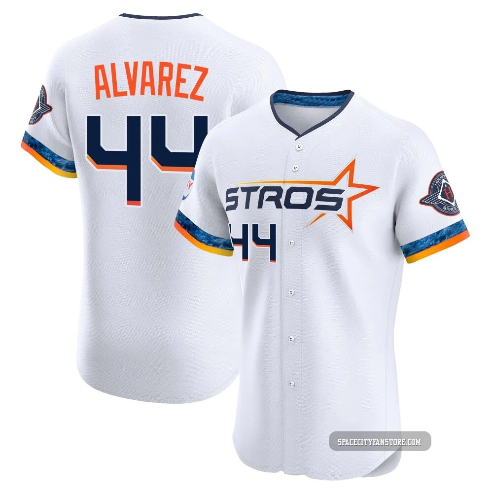Men's Yordan Alvarez Houston Astros ＃44 White Elite - 2025 City Connect Jersey