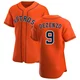 Men's Zach Dezenzo Houston Astros ＃9 Orange Authentic - Alternate Jersey