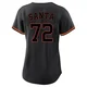 Women's Alimber Santa Houston Astros ＃72 Black Replica - Fashion Jersey