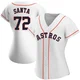 Women's Alimber Santa Houston Astros ＃72 White Replica - Home Jersey