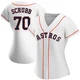 Women's Andre Scrubb Houston Astros ＃70 White Replica - Home Jersey
