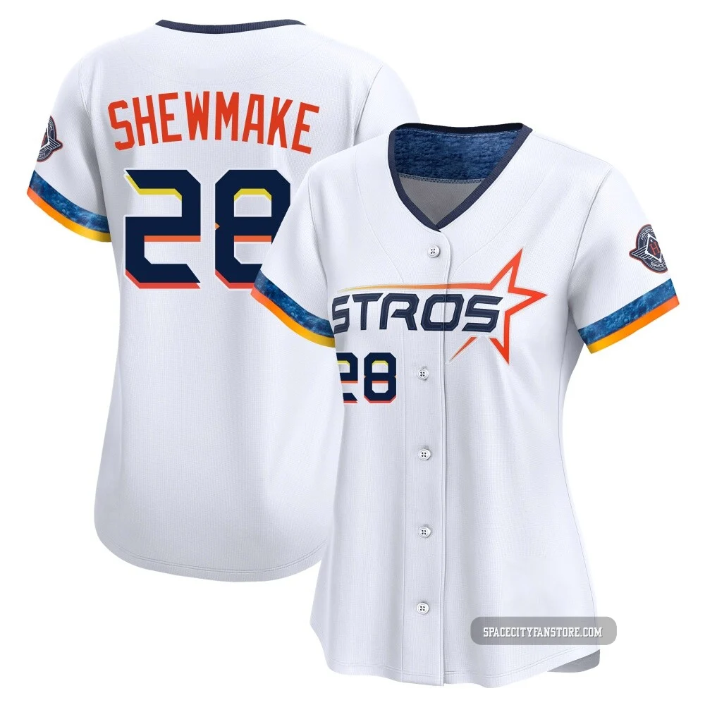 Women's Braden Shewmake Houston Astros ＃28 White Limited - 2025 City Connect Jersey