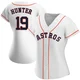 Women's Brian Hunter Houston Astros ＃19 White Authentic - Home Jersey