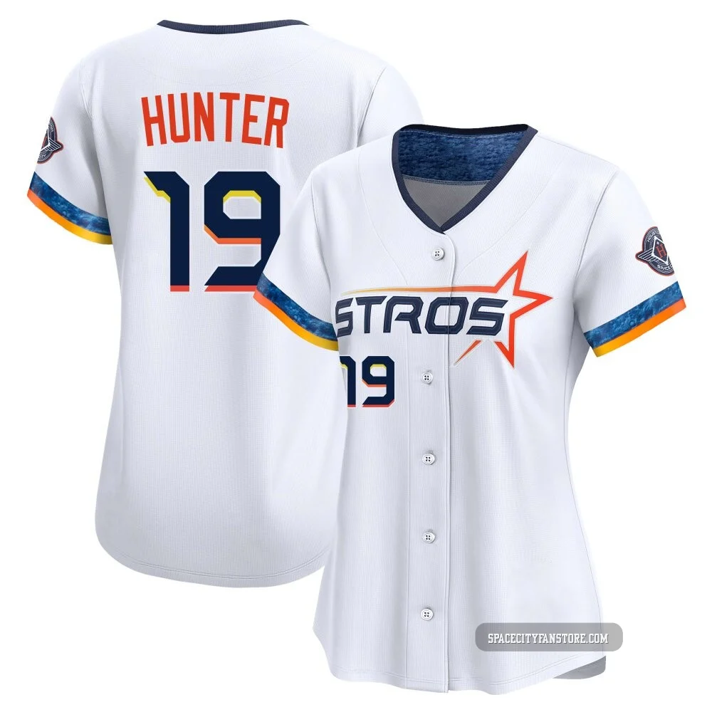 Women's Brian Hunter Houston Astros ＃19 White Limited - 2025 City Connect Jersey