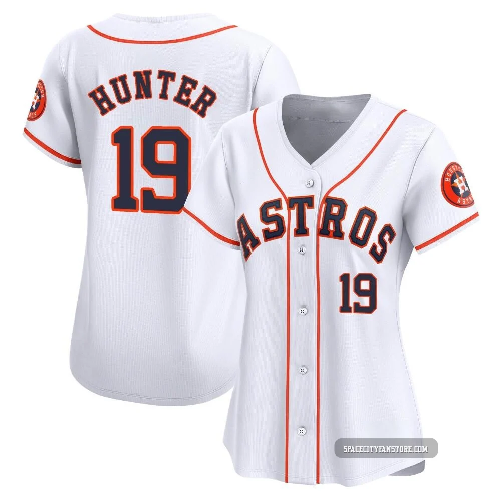 Women's Brian Hunter Houston Astros ＃19 White Limited - Home Jersey