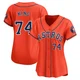 Women's Bryan King Houston Astros ＃74 Orange Limited - Alternate Jersey