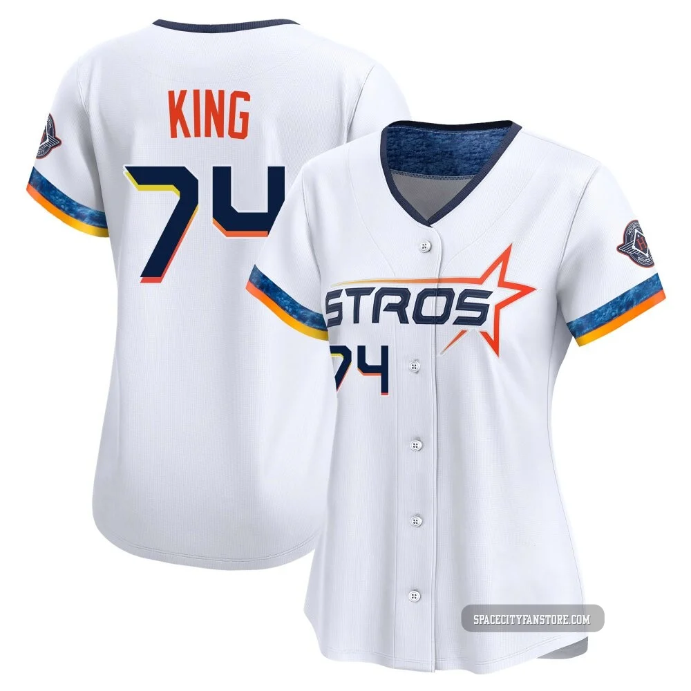 Women's Bryan King Houston Astros ＃74 White Limited - 2025 City Connect Jersey