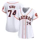 Women's Bryan King Houston Astros ＃74 White Limited - Home Jersey