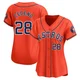 Women's Cesar Cedeno Houston Astros ＃28 Orange Limited - Alternate Jersey