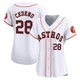 Women's Cesar Cedeno Houston Astros ＃28 White Limited - Home Jersey
