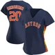 Women's Cesar Geronimo Houston Astros ＃20 Navy Authentic - Alternate Jersey