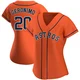 Women's Cesar Geronimo Houston Astros ＃20 Orange Authentic - Alternate Jersey