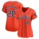 Women's Cesar Geronimo Houston Astros ＃20 Orange Limited - Alternate Jersey