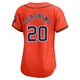 Women's Cesar Geronimo Houston Astros ＃20 Orange Limited - Alternate Jersey