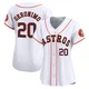 Women's Cesar Geronimo Houston Astros ＃20 White Limited - Home Jersey