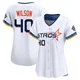 Women's Don Wilson Houston Astros ＃40 White Limited - 2025 City Connect Jersey