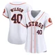 Women's Don Wilson Houston Astros ＃40 White Limited - Home Jersey