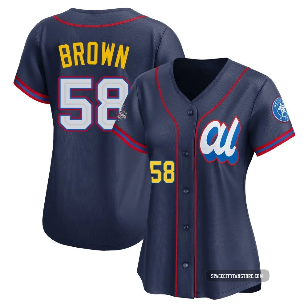 Women's Hunter Brown Houston Astros ＃58 Navy Limited - American League 2025 All-Star Edition Jersey