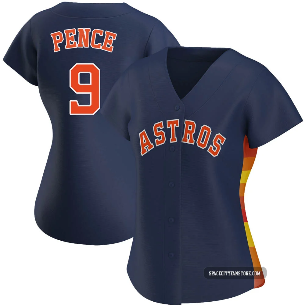 Women's Hunter Pence Houston Astros ＃9 Navy Replica - Alternate Jersey