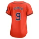 Women's Hunter Pence Houston Astros ＃9 Orange Limited - Alternate Jersey