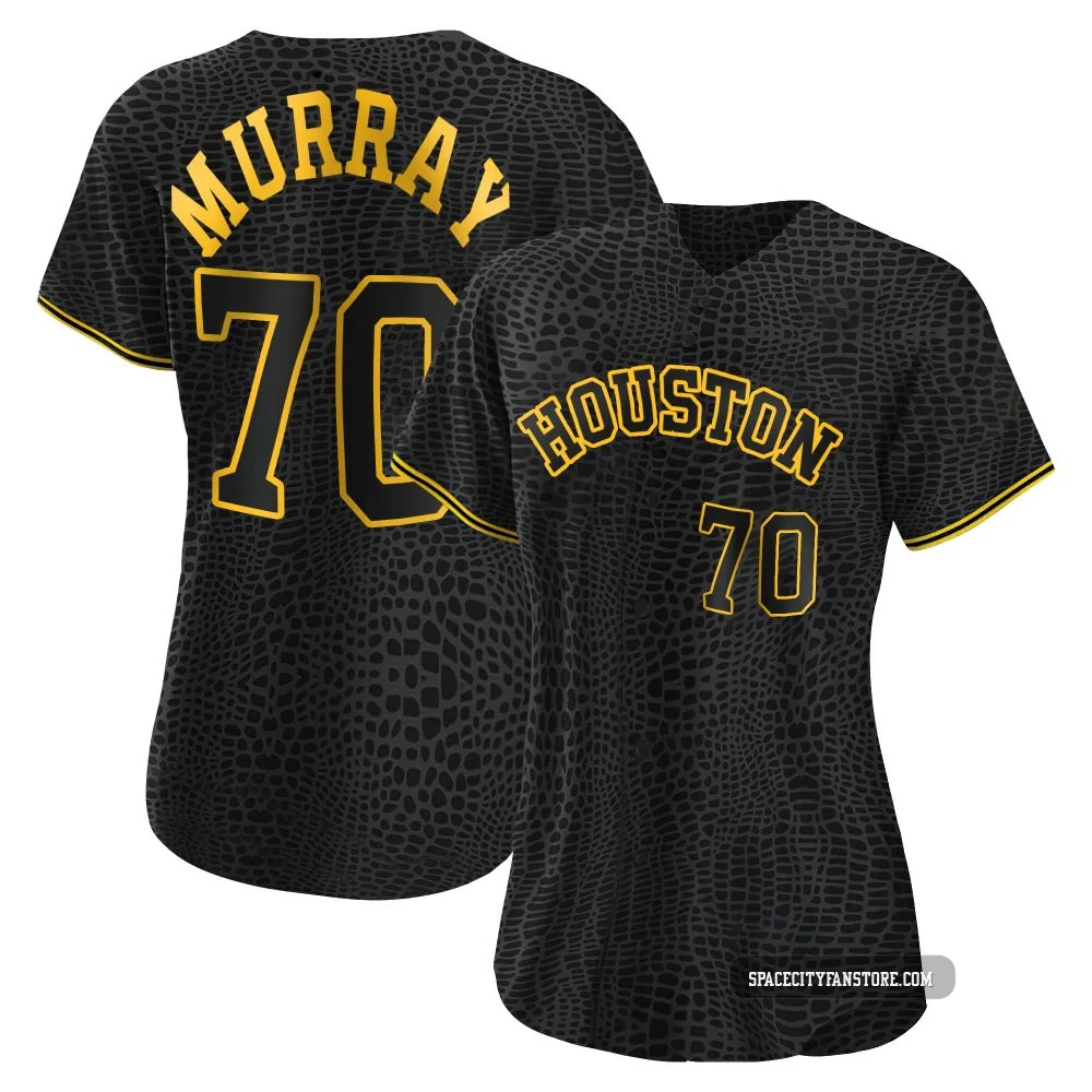 Women's Jayden Murray Houston Astros ＃70 Black Authentic - Snake Skin City Jersey