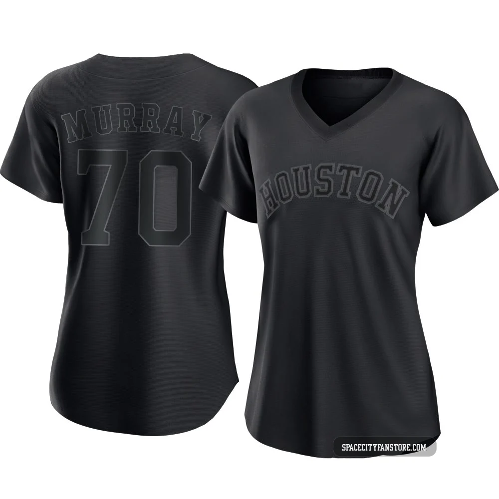 Women's Jayden Murray Houston Astros ＃70 Black Replica - Pitch Fashion Jersey