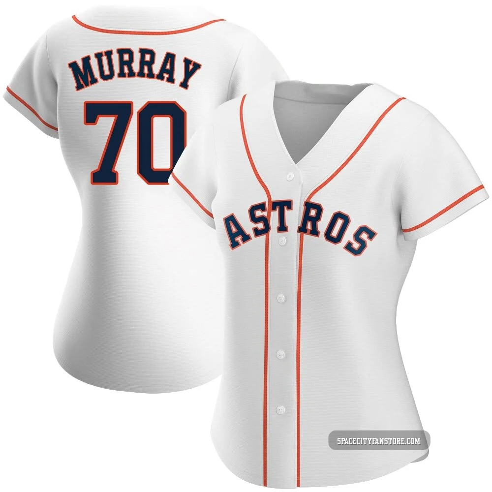Women's Jayden Murray Houston Astros ＃70 White Replica - Home Jersey