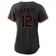 Women's Jeff Kent Houston Astros ＃12 Black Replica - Fashion Jersey